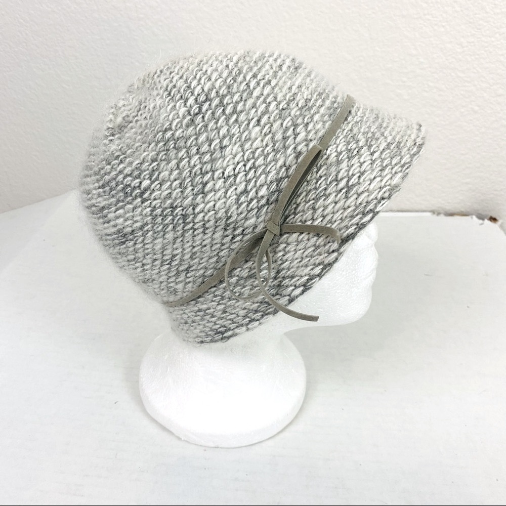 Scala Pronto Grey & White Wool Blend Bucket Hat OS